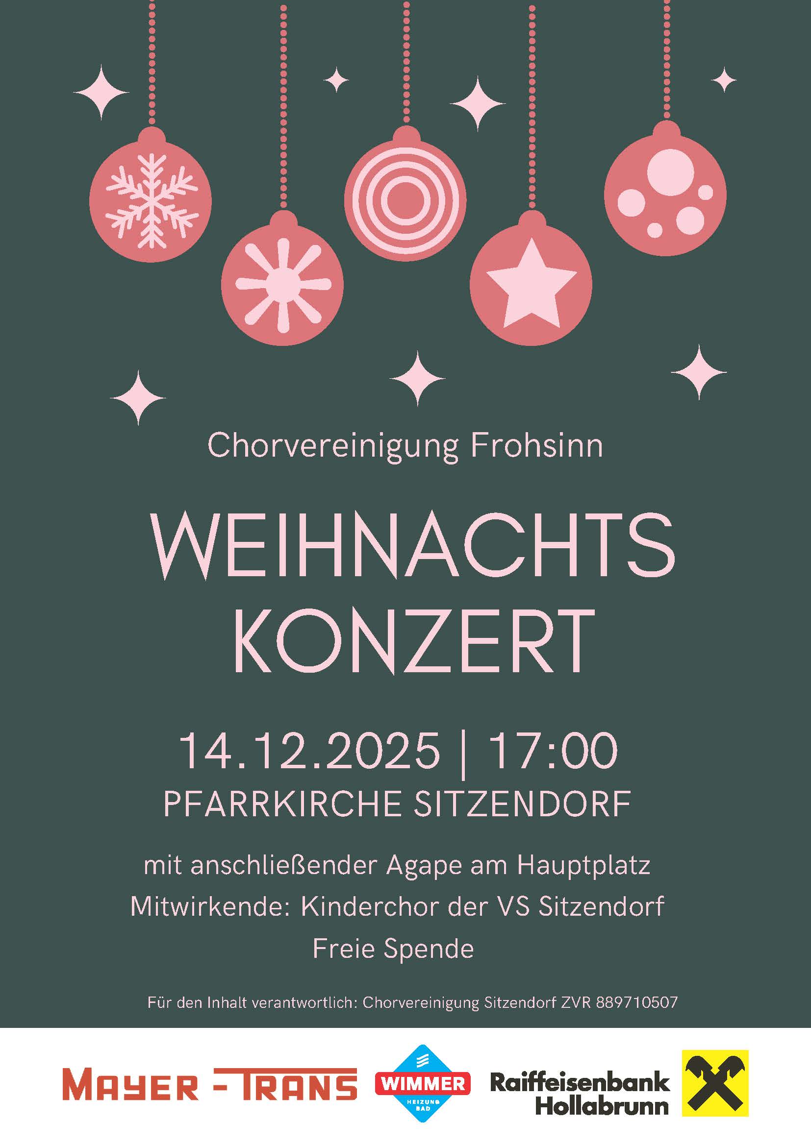 Weihnachtskozert 14.12.2025